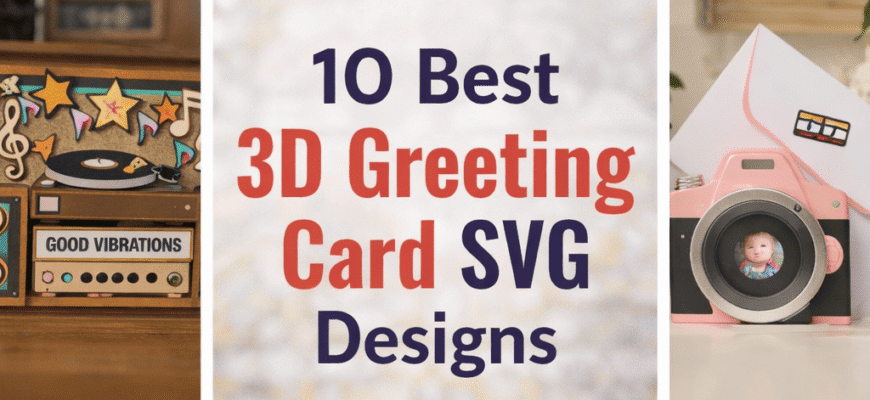 10 Best 3D Greeting Card SVG Designs