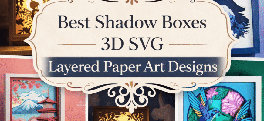 10 Best Shadow Boxes 3D SVG Layered Paper Art Designs