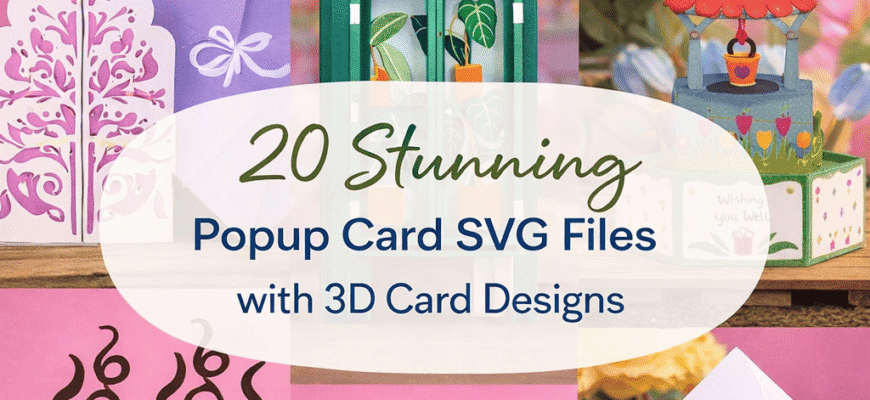 20 Stunning Popup Card SVG Files with 3D Card Designs