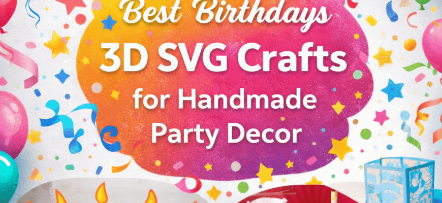 Best Birthdays 3D SVG Crafts for Handmade Party Decor