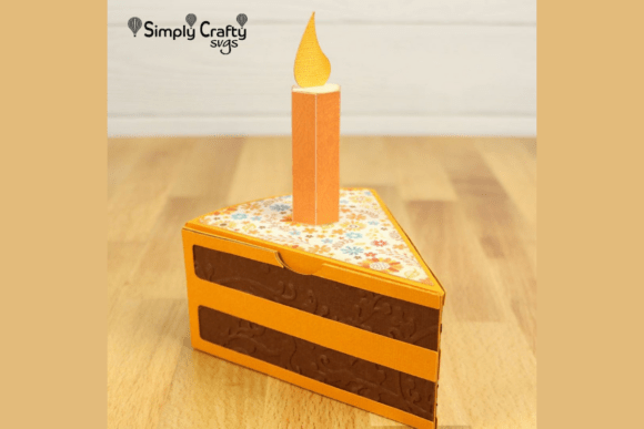 Cake Slice Gift Box for Birthdays 3D SVG Crafts