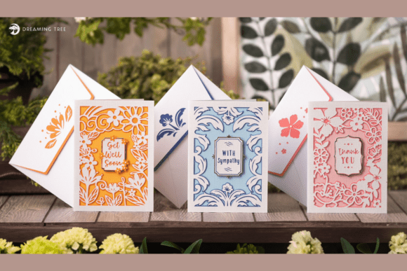 Caring Expressions Bundle Using Floral Greeting Card SVG