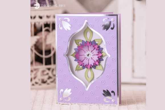 Lavender Fantasy Bloom Using Floral Greeting Card SVG