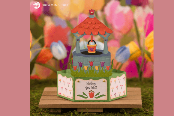 Magical Popup Card SVG Files With Wishing Well Design