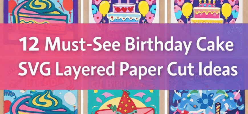 12 Must-See Birthday Cake SVG Layered Paper Cut Ideas