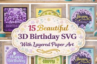 15 Beautiful 3D Birthday SVG Designs With Layered Paper Art