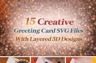 15 Creative Greeting Card SVG Files With Layered 3D Designs