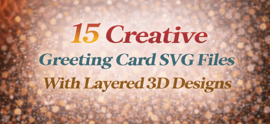15 Creative Greeting Card SVG Files With Layered 3D Designs