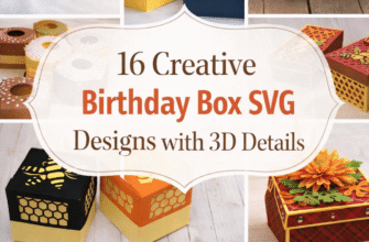 16 Creative Birthday Box SVG Designs with 3D Details