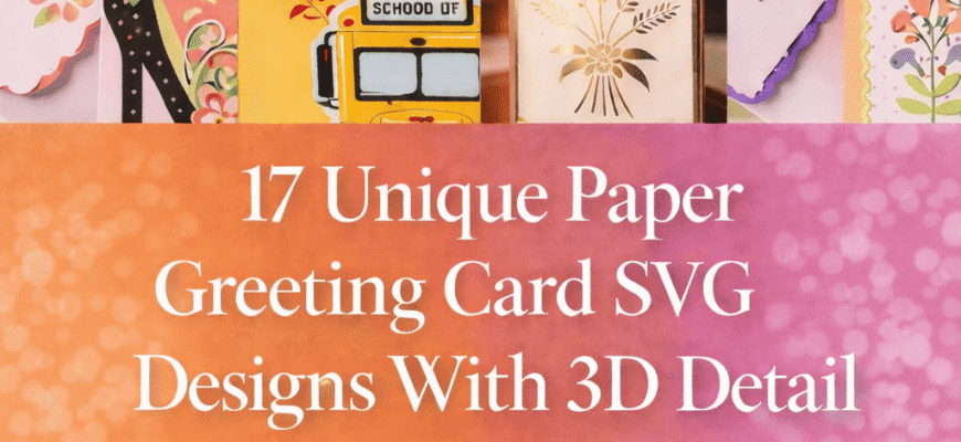 17 Unique Paper Greeting Card Svg Designs With 3D Detail