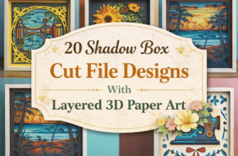 20 Shadow Box Cut File Designs With Layered 3D Paper Art