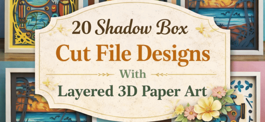 20 Shadow Box Cut File Designs With Layered 3D Paper Art