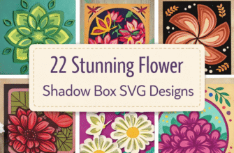 22 Stunning Flower Shadow Box SVG Designs