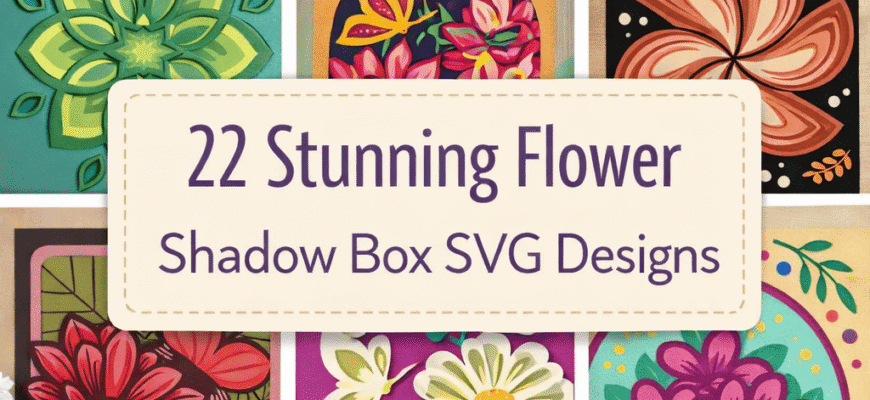 22 Stunning Flower Shadow Box SVG Designs
