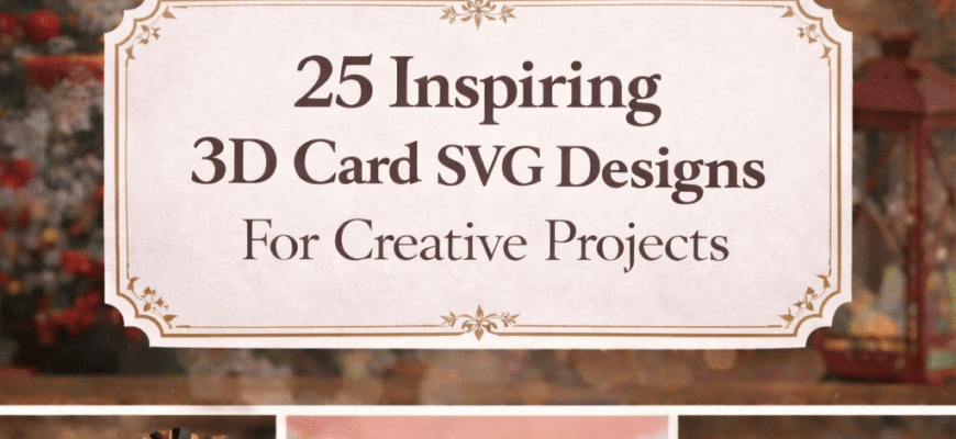 25 Inspiring 3D Card SVG Designs For Creative Projects