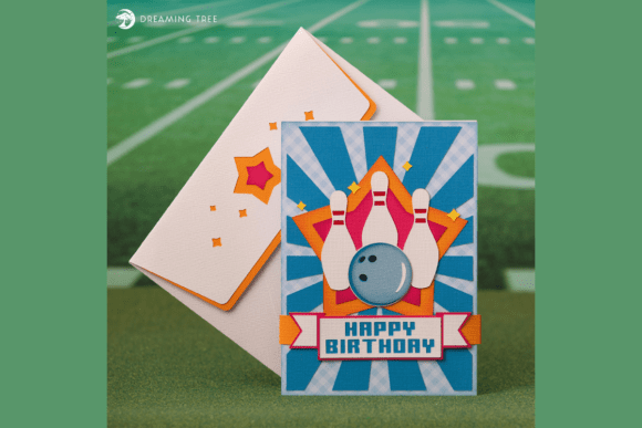 Bowling Pop Up Greeting Card Svg Files Birthday Design