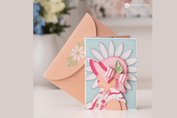 Daisy Floral Layered Paper Greeting Card Svg Spring Bouquet Design