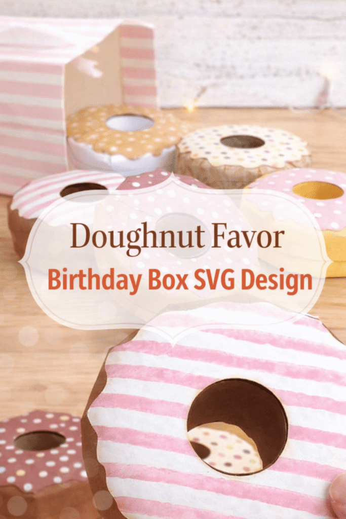 Doughnut Favor Birthday Box SVG Design