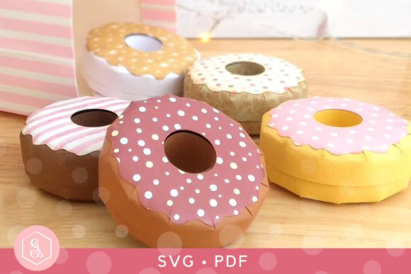 Doughnut Favor Birthday Box SVG Design