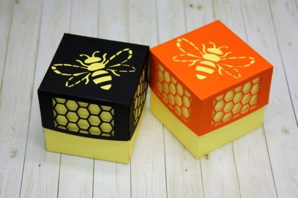 Honeycomb Bees Birthday Box SVG Favor