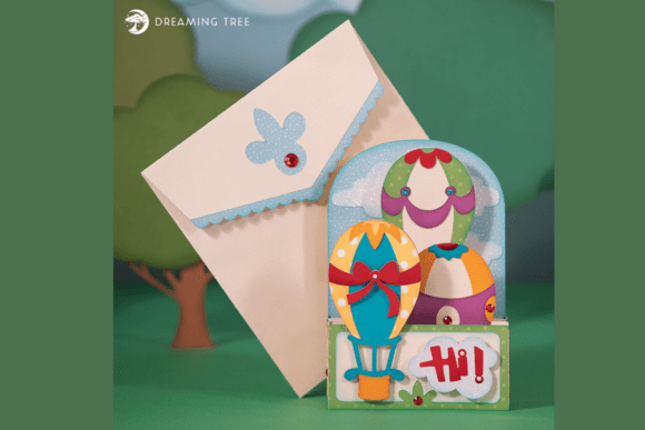 Flying High Box 3D Card SVG Scene