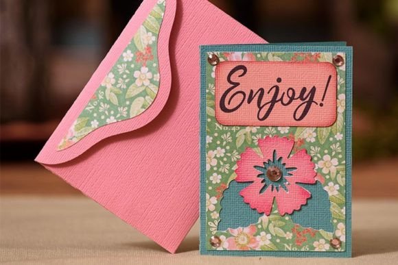 Sentiment Gift Holder Paper Greeting Card Svg Compact Layout