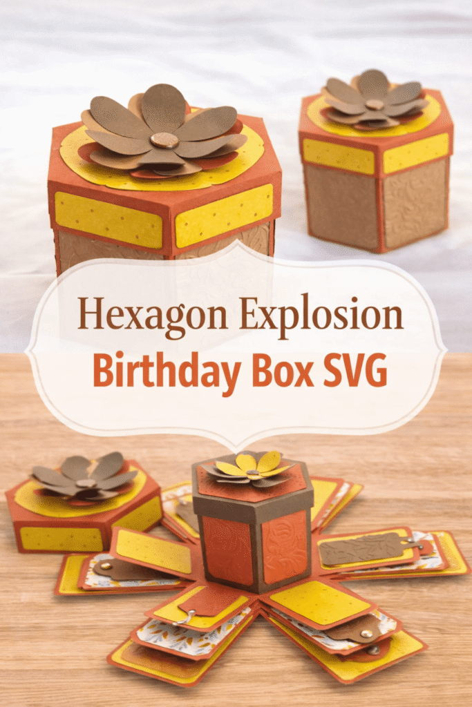 Hexagon Explosion Birthday Box SVG