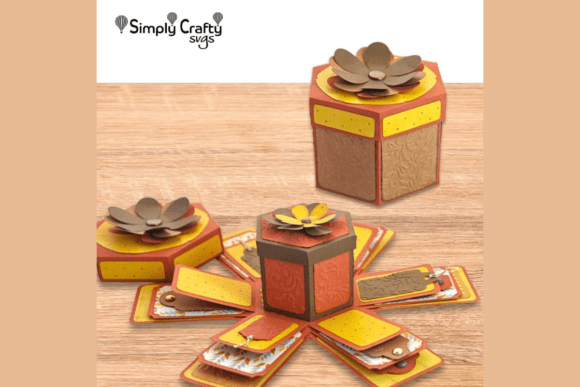 Hexagon Explosion Birthday Box SVG