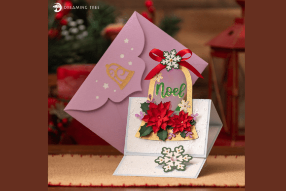 Noel Bell 3D Card SVG Template