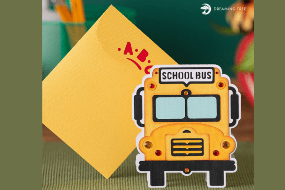 Layered School Bus Paper Greeting Card Svg Craft Design