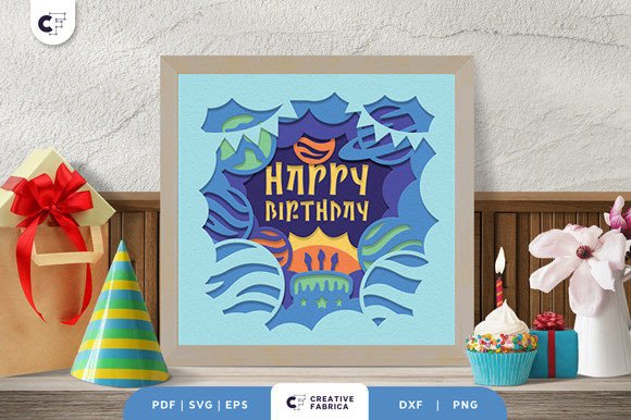 Cosmic 3D Birthday SVG Solar System Shadow Box