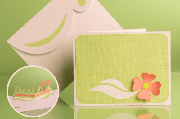 Floral Pop Up Thank You Card Svg Template