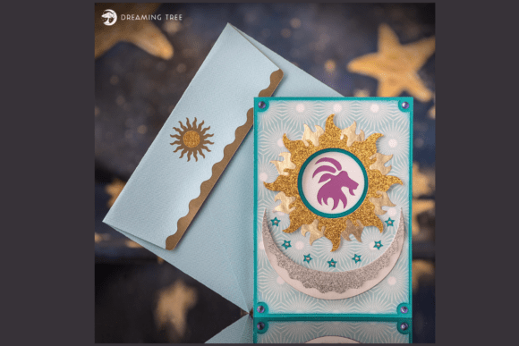 Celestial Zodiac Paper Greeting Card Svg Layered Star Design