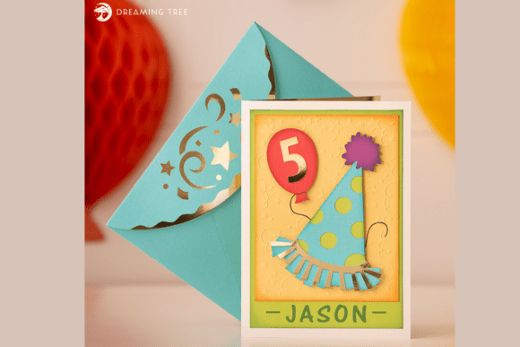 Birthday Balloons Pop Up Card SVG for Birthday Gift SVG Projects