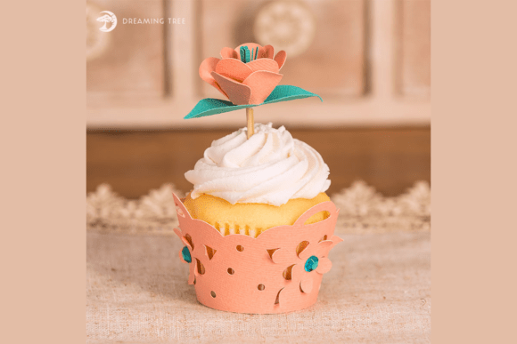 Cupcake Wrapper Birthday Gift SVG Pick