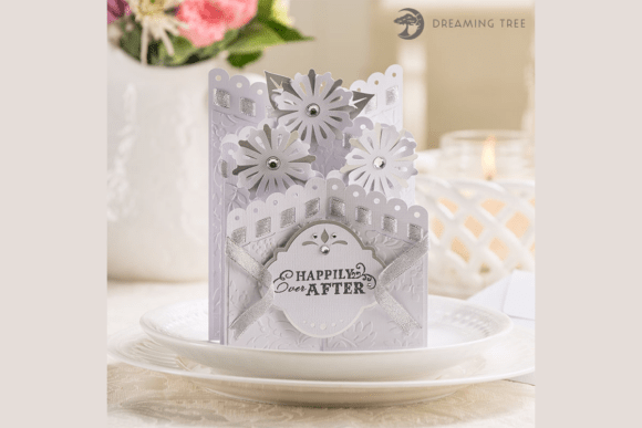 Daisy Wedding Greeting Card SVG Cascade