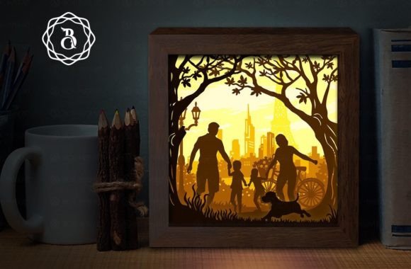 Layered Family Shadow Box Svg Art