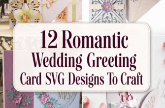12 Romantic Wedding Greeting Card SVG Designs To Craft