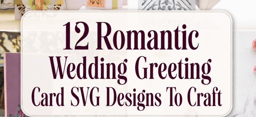 12 Romantic Wedding Greeting Card SVG Designs To Craft