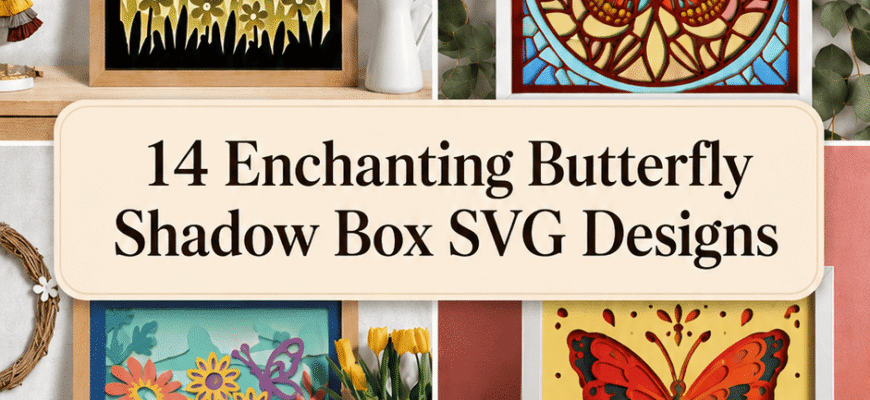 14 Enchanting Butterfly Shadow Box SVG Designs