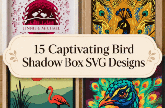15 Captivating Bird Shadow Box SVG Designs