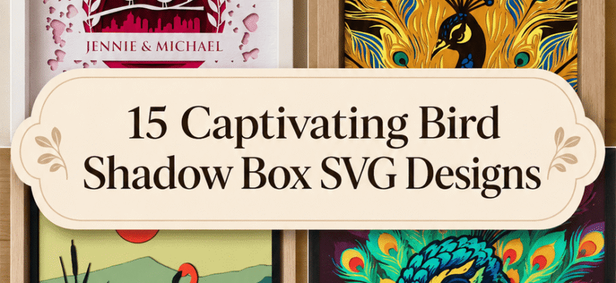 15 Captivating Bird Shadow Box SVG Designs