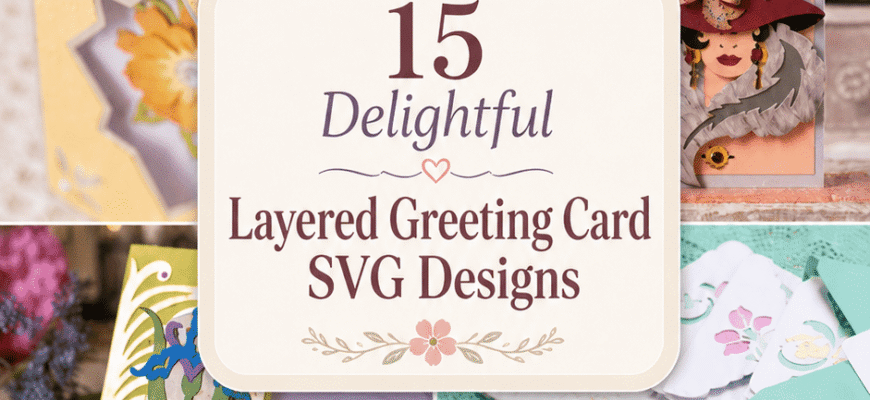 15 Delightful Layered Greeting Card SVG Designs