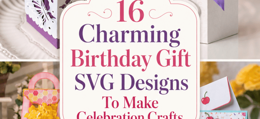 16 Charming Birthday Gift SVG Designs To Make Celebration Crafts
