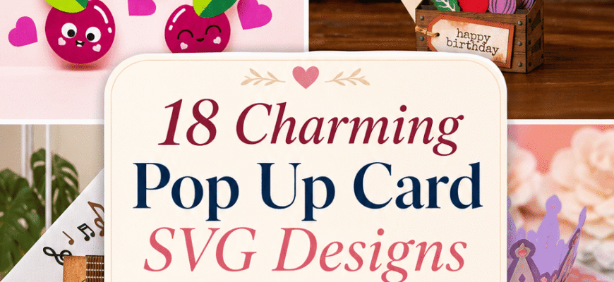 18 Charming Pop Up Card SVG Designs for Handmade 3D Greetings