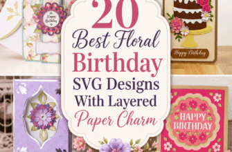 20 Best Floral Birthday SVG Designs With Layered Paper Charm