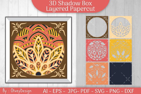 Layered Mandala Shadow Box Svg Papercut