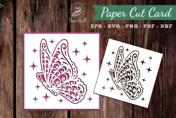 Intricate Butterfly Card SVG Papercut