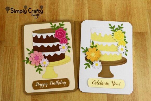 Cake Floral Birthday SVG Greeting