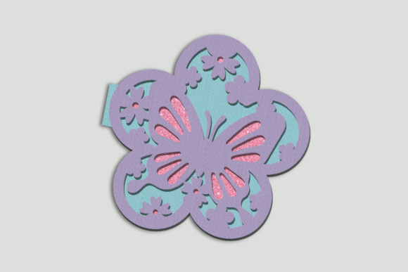 Floral Butterfly Card SVG Layers